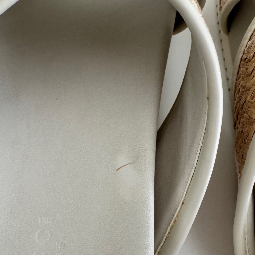 Gucci Rafia Chevron Beige and Pink Logo Women's Sandals Slides - Picture 8 of 9